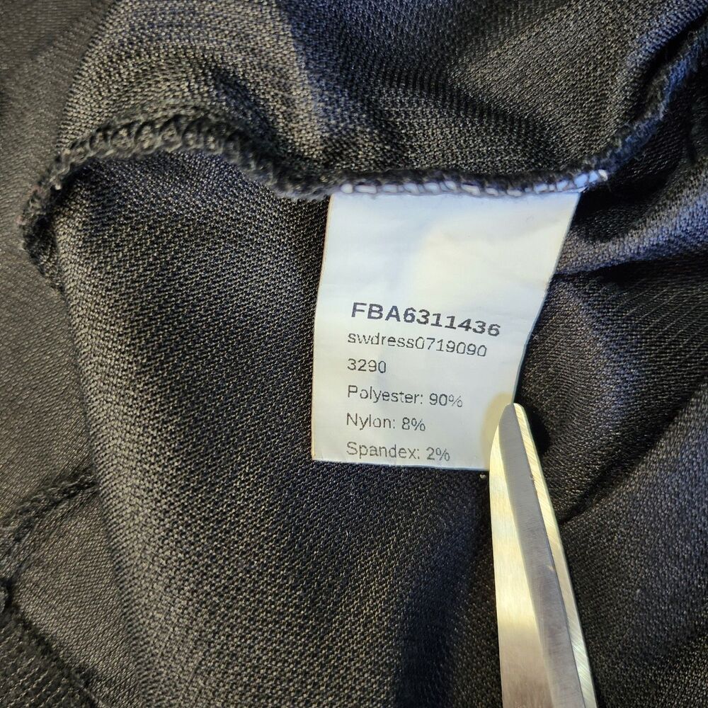 Black Corduroy Button Front Mini Dress Pinafore Style Pockets Size M - Picture 10 of 13